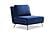 Julius Single Sofa Bed in Blue by J&M Furniture
