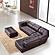 397 Italian Leather Ottoman in Chocolate Color by J&M Furniture
