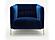 Deco Chair in Blue Fabric by J&M Furniture