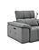 Beaumont Dark Gray Leather Sectional by J&M Furniture