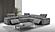 Beaumont Dark Gray Leather Sectional by J&M Furniture