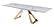 Orleans Extension Dining Table in White Ceramic & Gold by J&M Furniture