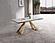 Orleans Extension Dining Table in White Ceramic & Gold by J&M Furniture