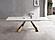 Orleans Extension Dining Table in White Ceramic & Gold by J&M Furniture