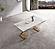 Orleans Extension Dining Table in White Ceramic & Gold by J&M Furniture