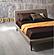 Metropolitan Leather Bed in Taupe by J&M Furniture