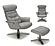 Karma Chair & Ottoman in Grey by J&M Furniture