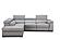 Perla Premium Leather Sectional - Light Gray by J&M Furniture