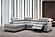 Perla Premium Leather Sectional - Light Gray by J&M Furniture
