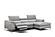 Serena Premium Leather Sectional in Light Gray by J&M Furniture
