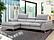 Serena Premium Leather Sectional in Light Gray by J&M Furniture