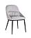 Kora Leather Chair in Pewter 804 (Set of 2) by J&M Furniture