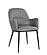 Kora Leather Armchair in Charcoal Grey 801 by J&M Furniture