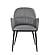 Kora Leather Armchair in Charcoal Grey 801 by J&M Furniture
