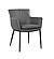 Kani Leather Armchair in Charcoal Grey 801 by J&M Furniture