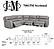 70815M Reclining Sectional in Pumpkin 2566 by J&M Furniture
