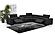Picasso 6 Piece Motion Sectional in Black by J&M Furniture