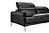 Nicolo Bonded Leather Loveseat in Black by J&M Furniture