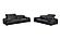 Nicolo Bonded Leather Loveseat in Black by J&M Furniture