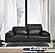 Nicolo Bonded Leather Loveseat in Black by J&M Furniture