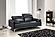 Nicolo Bonded Leather Loveseat in Black by J&M Furniture