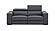 Picasso Leather Sofa in Blue Grey by J&M Furniture