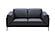 Knight Black Leather Chair by J&M Furniture