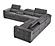 Picasso 6 Pcs Motion Sectional Dark Gray (Fabric) by J&M Furniture