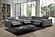 Picasso 6 Pcs Motion Sectional Dark Gray (Fabric) by J&M Furniture