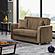 Elegance (Joker) Beige Chenille Fabric Convertible Loveseat by Casamode