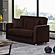 Elegance (Joker) Dark Brown Chenille Fabric Convertible Loveseat by Casamode