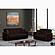 Elegance (Joker) Dark Brown Chenille Fabric Convertible Loveseat by Casamode