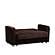 Elegance (Joker) Dark Brown Chenille Fabric Convertible Loveseat by Casamode