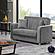 Elegance (Joker) Gray Chenille Fabric Convertible Loveseat by Casamode
