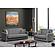 Elegance (Joker) Gray Chenille Fabric Convertible Loveseat by Casamode