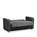Elegance (Joker) Gray Chenille Fabric Convertible Loveseat by Casamode