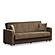 Elegance (Joker) Beige Chenille Fabric Convertible Sofa by Casamode