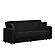 Elegance (Joker) Black Chenille Fabric Convertible Sofa by Casamode