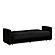 Elegance (Joker) Black Chenille Fabric Convertible Sofa by Casamode