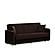 Elegance (Joker) Dark Brown Chenille Fabric Convertible Sofa by Casamode