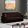 Elegance (Joker) Dark Brown Chenille Fabric Convertible Sofa by Casamode