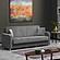 Elegance (Joker) Gray Chenille Fabric Convertible Sofa by Casamode