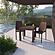 Kent Outdoor Dining Set With 2 Chairs in Brown, Brown by LeisureMod