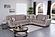 Armada Beige/Cream PU Flair Arms w/Walnut Legs 3PC Sectional by Kilim Furniture