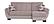 Armada Beige/Cream PU Flair Arms w/Walnut Legs Sectional by Kilim Furniture