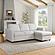 Serta&reg; Kensington Convertible Sofa with Reversible Chaise in Ivory by Lifestyle