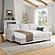 Serta&reg; Kensington Convertible Sofa with Reversible Chaise in Ivory by Lifestyle
