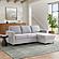 Serta&reg; Kensington Convertible Sofa with Reversible Chaise in Light Gray by Lifestyle