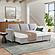 Serta&reg; Kensington Convertible Sofa with Reversible Chaise in Light Gray by Lifestyle