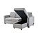 Serta&reg; Kensington Convertible Sofa with Reversible Chaise in Light Gray by Lifestyle